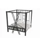 BDSM metal bed with cross