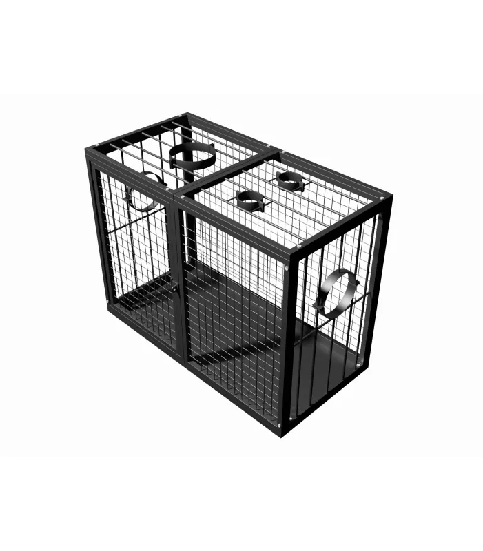 BDSM клетка с ограничители за глава и ръце
