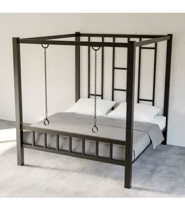 Метално BDSM легло с белезници