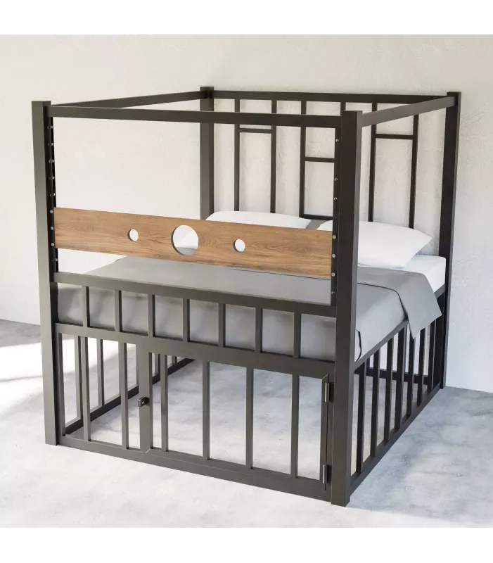 BDSM Bed met Kooi en Boeien